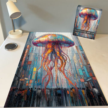 Puzzle puzzle di jellyfish neon 1000 pezzi